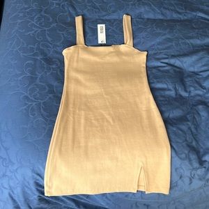BB Dakota Steve Madden tan mini dress. Medium. Brand new with tags.